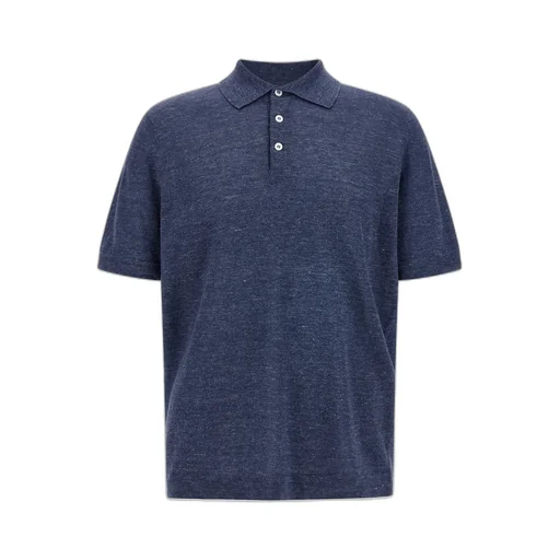 Brunello Cucinelli Short Sleeved Knitted Polo Shirt