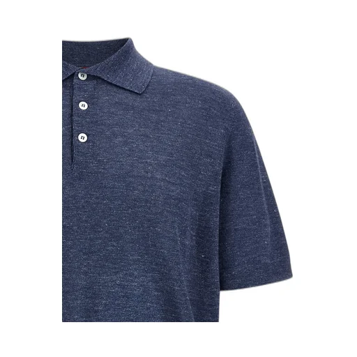 Brunello Cucinelli Short Sleeved Knitted Polo Shirt