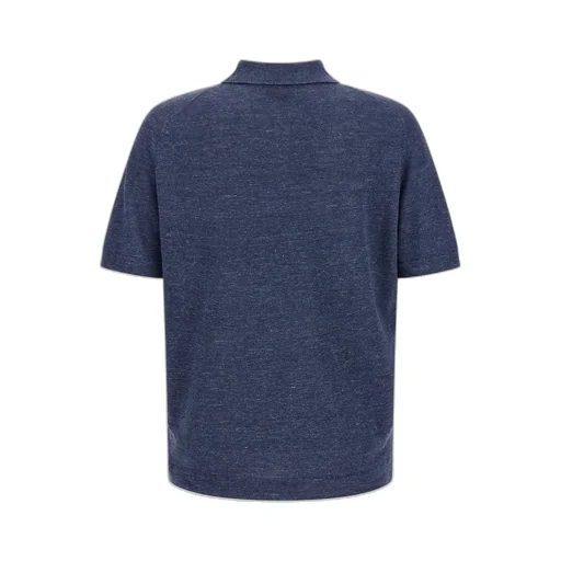 Brunello Cucinelli Short Sleeved Knitted Polo Shirt