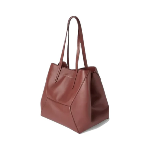 Monili-Detail Leather Tote Bag
