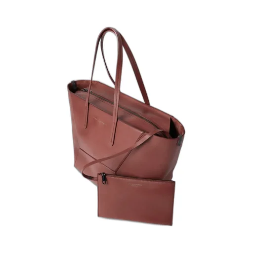 Monili-Detail Leather Tote Bag