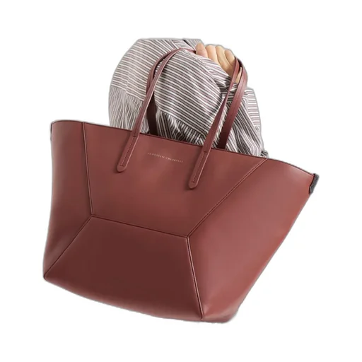 Monili-Detail Leather Tote Bag