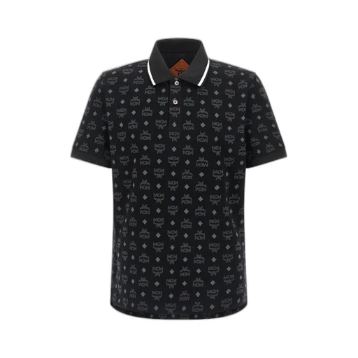 Mcm All-Over Logo Printed Polo Shirt