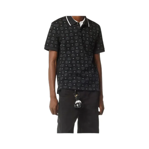 Mcm All-Over Logo Printed Polo Shirt