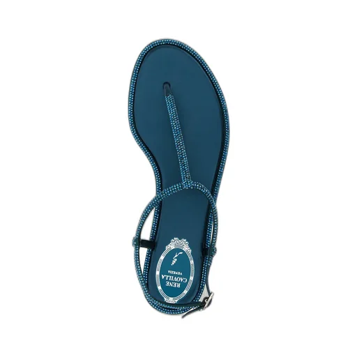 Ren Caovilla Diana Embellished Thong Sandals