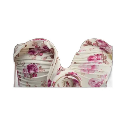 Magda Butrym Sculptural Rose Bustier Swimsuit