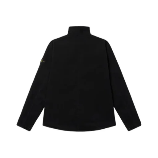 Stone Island Logo Patch Zipped Overshirt