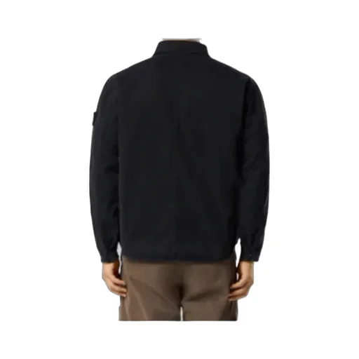 Stone Island Logo Patch Zipped Overshirt