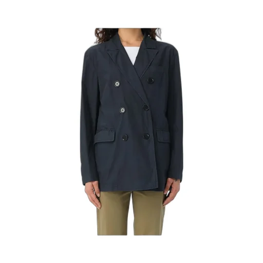 Double-Breasted Cotton Blazer