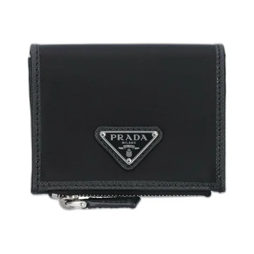 Prada Triangle-Logo Zipped Wallet