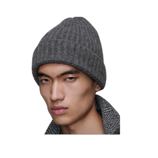 Maison Margiela Ribbed Turned-Up Brim Beanie