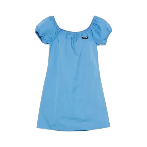 Miu Miu Logo Detailed Mini Dress