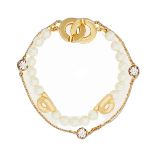 Double Strand Bracelet With Pearls
