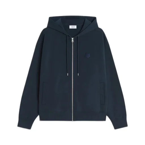 Bold Fox Head Patch Zipped Hoodie