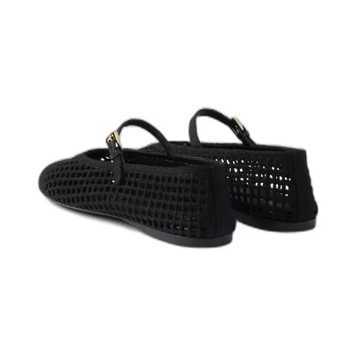 Prada Triangle-Logo Mesh Ballerinas