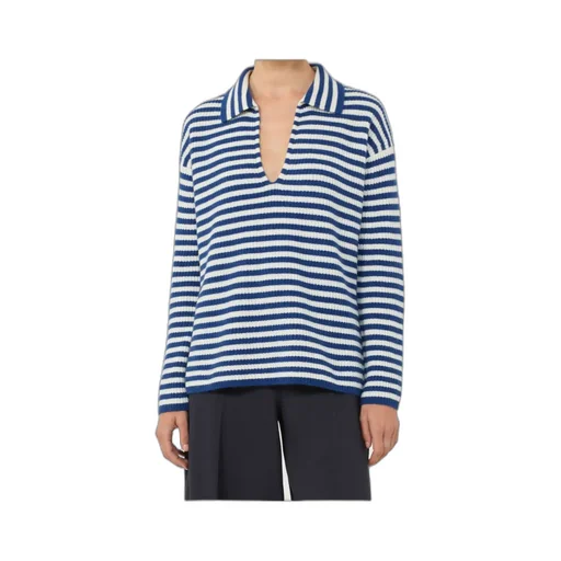 Long-Sleeved Cashmere Knit Polo Shirt