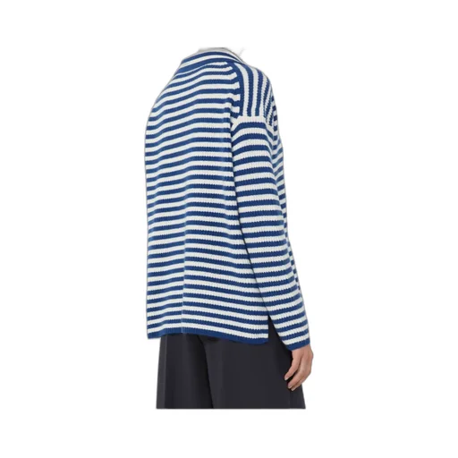 Long-Sleeved Cashmere Knit Polo Shirt