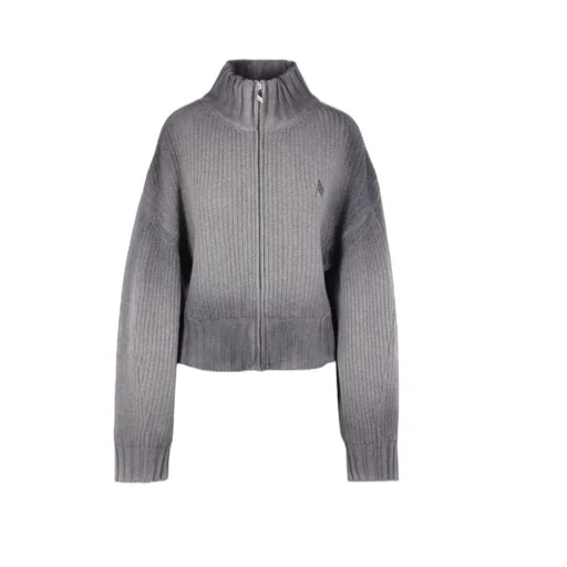 The Attico Zipped High Neck Cardigan