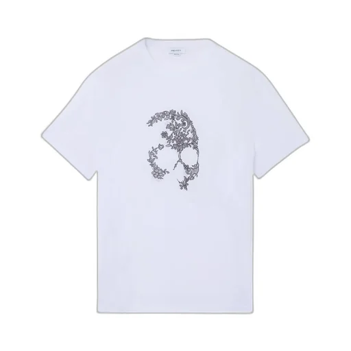 Alexander Mcqueen Lace Skull Crewneck T-Shirt