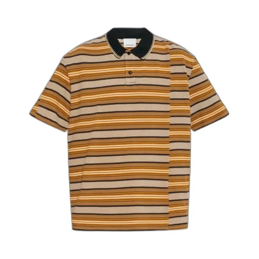 Isabel Marant Short Sleeve Striped Polo Shirt