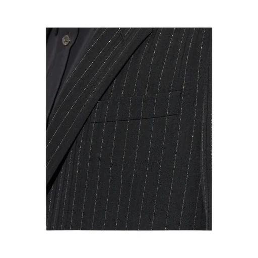 Alexander Mcqueen Single Breasted Lurex Thread Blazer