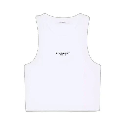 Givenchy Paris Logo Printed Cropped Tank Top