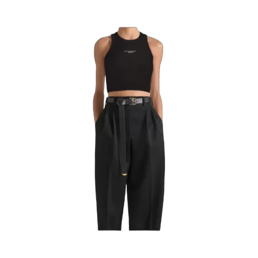 Givenchy Paris Logo Printed Cropped Tank Top