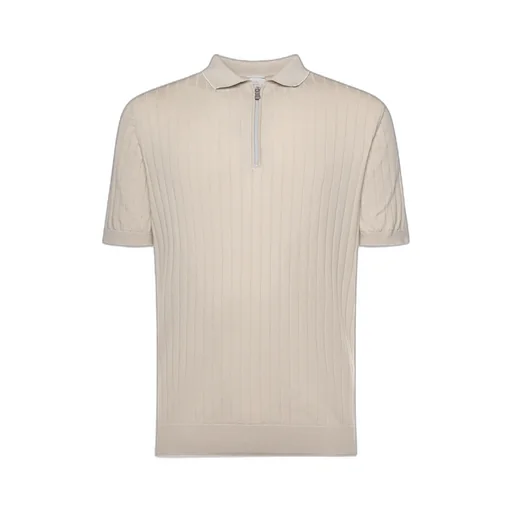 Eleventy Zip Polo Knitted Sweater