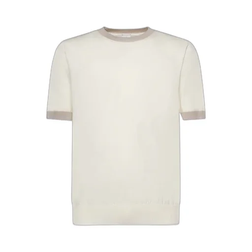 Eleventy Contrast Trim Crew Neck T-Shirt