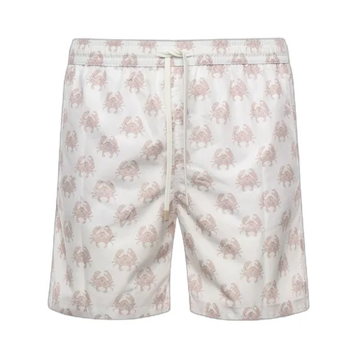Eleventy Crab Print Drawstring Swimwear
