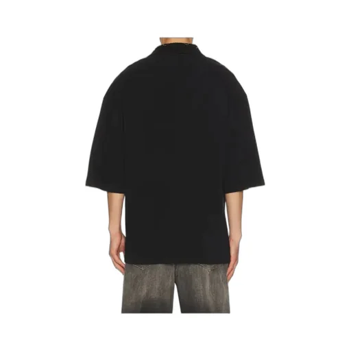 Amiri Stud Collar Oversized Polo Black