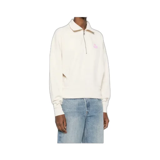 Isabel Marant ÉToile Half Zip Logo Sweater