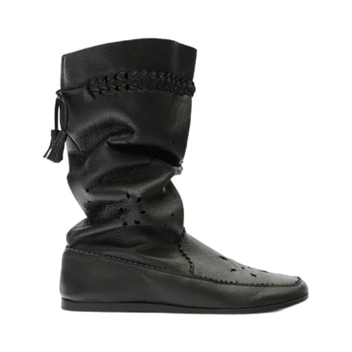 Isabel Marant Tassel Braided Perforated Detail Boots