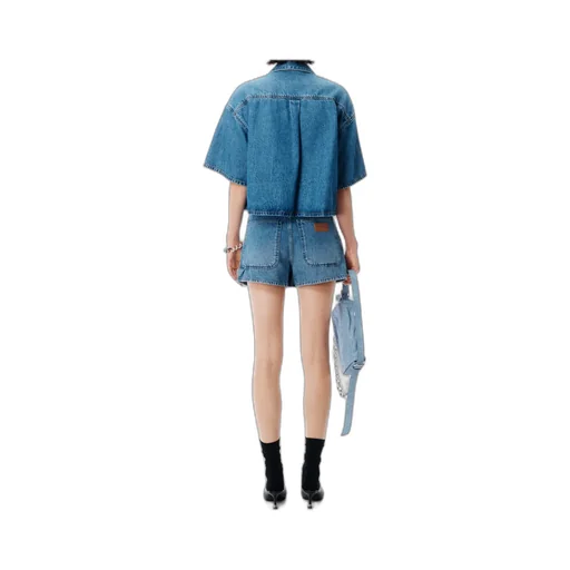 Alexander Wang Denim Carpenter Mini Skort