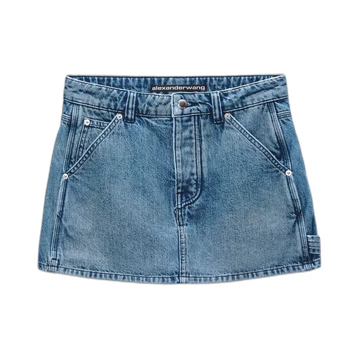 Alexander Wang Denim Carpenter Mini Skort