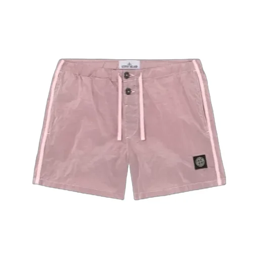 Stone Island Logo Patch Drawstring Shorts
