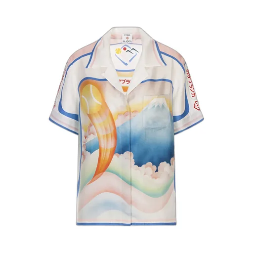 Casablanca Fuji Dream Short Sleeved Satin Shirt