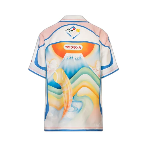Casablanca Fuji Dream Short Sleeved Satin Shirt