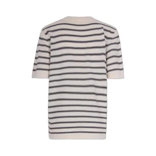 A.P.C. Short Sleeve Striped Knitted Polo Shirt