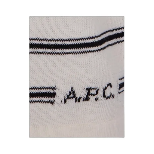 A.P.C. Short Sleeve Striped Knitted Polo Shirt