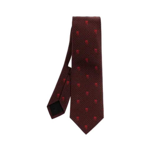 Alexander Mcqueen Skull Jacqaurd Tie