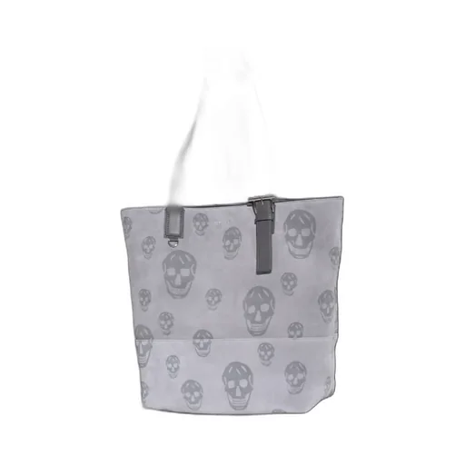 Alexander Mcqueen T-Bar Skull Printed Tote Bag
