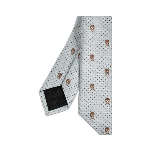 Alexander Mcqueen Skull-Jacquard Pointed-Tip Tie