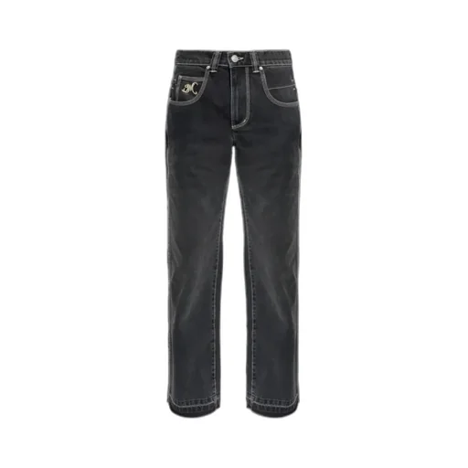 Waistband Jeans With Belt Loops