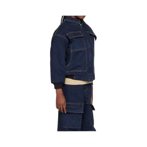 Marni Kids Logo Embroidered Denim Jacket