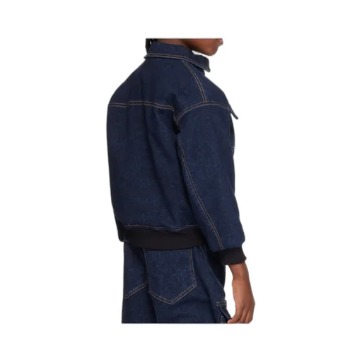 Marni Kids Logo Embroidered Denim Jacket