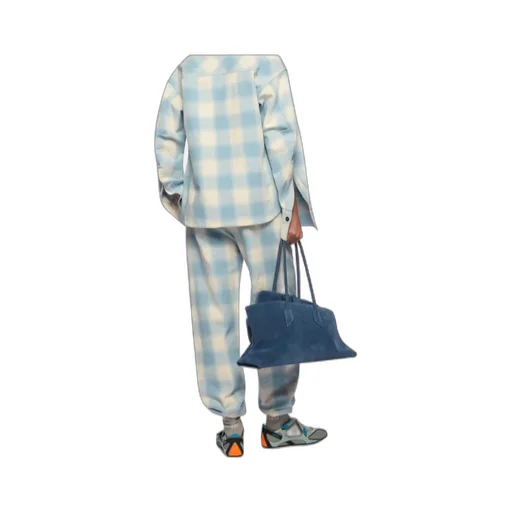 Light Blue And White Long Pant