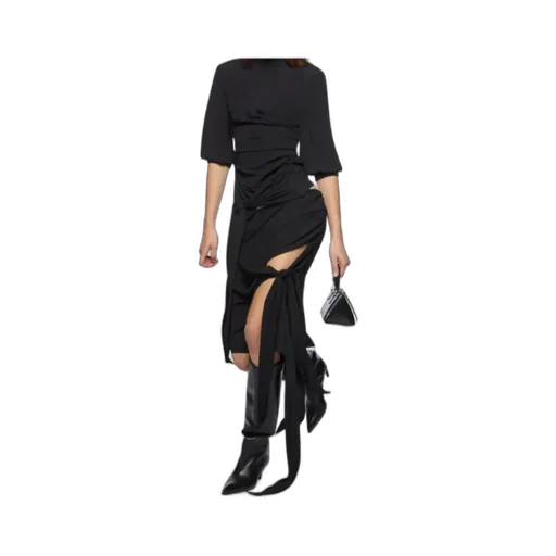 The Attico Draped Midi Skirt