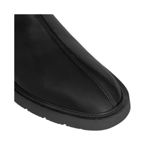 Flow Zipped Boot In Stretch Lambskin