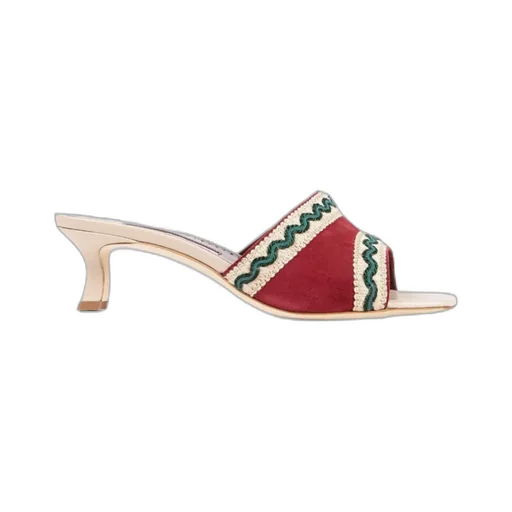 Square-Toed High-Heeled Sandals